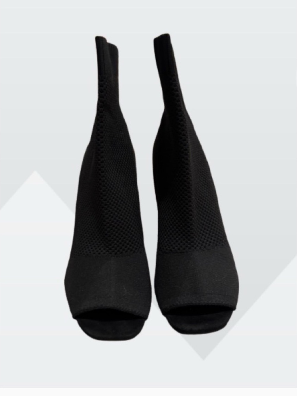MIA Black Open-Toe Stretch Sock Booties